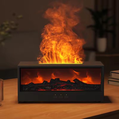 AuraFlame 3D: Ultrasonic Fireplace Humidifier & Essential Oil Diffuser